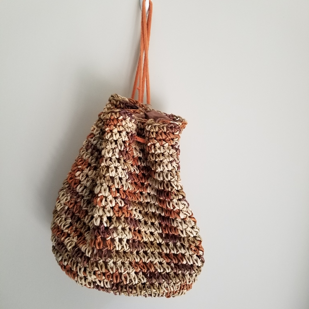 Jumbo woven Straw backpack/ Shoulder bag